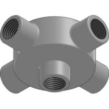 25mm Galvanised Conduit Intersection Back Outlet Box